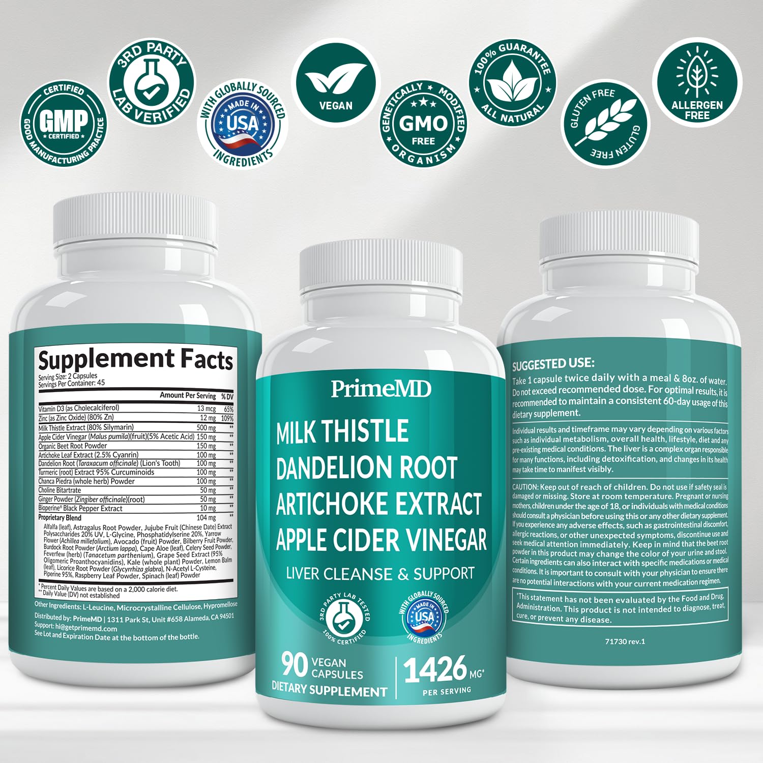 PrimeMD 32-in-1 liver health formula with multiple botanicals.