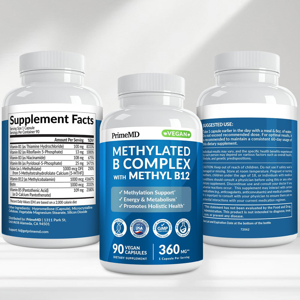 PrimeMD Methylated B Complex daily routine supports focus