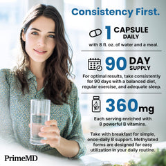 PrimeMD Methylated B Complex daily use scene for active adults