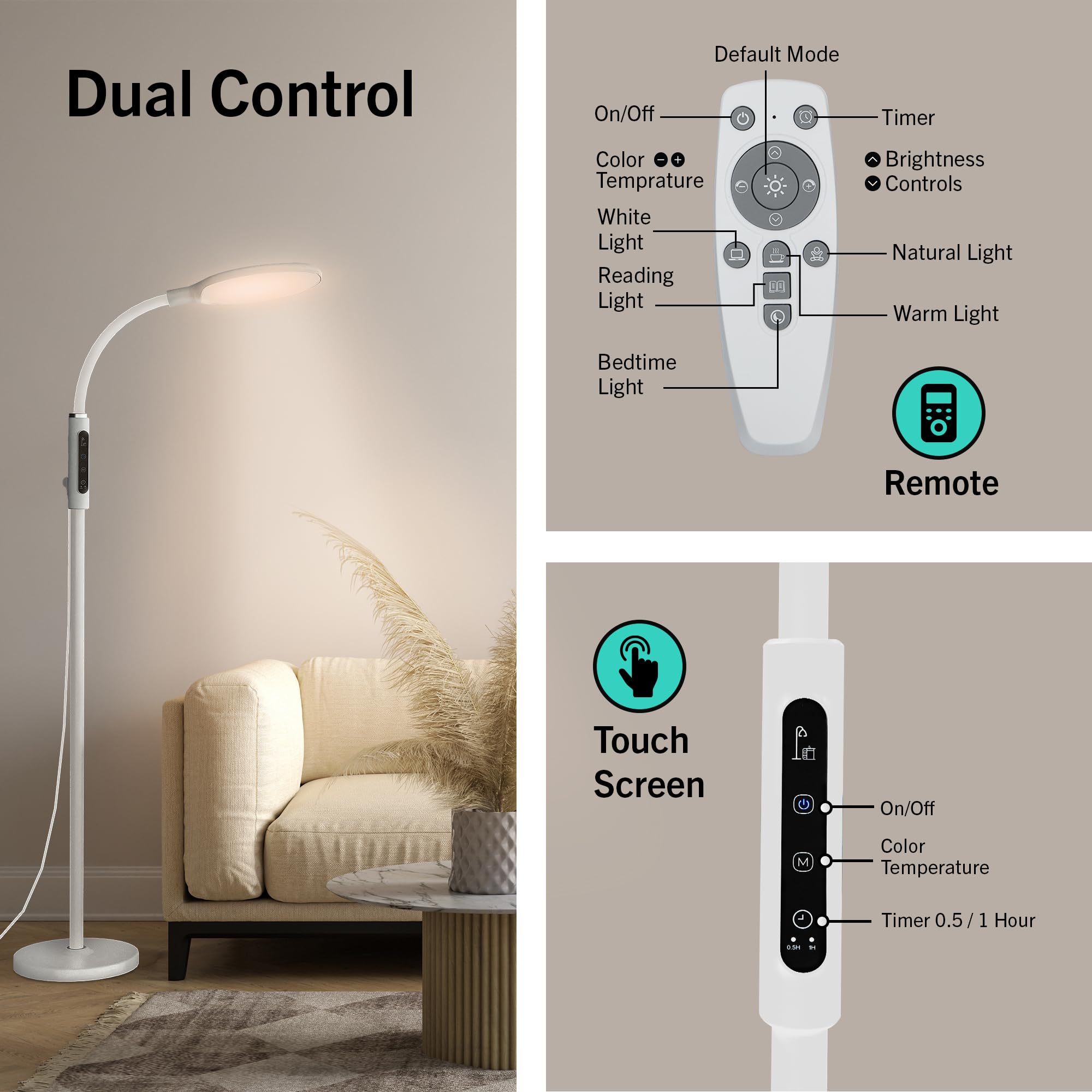 PRIMETEK Light Lamp adjustable neck directs light exactly where needed.