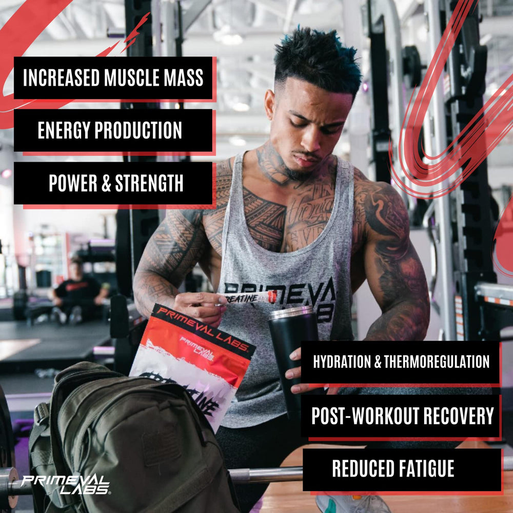 Primeval Labs Clean Creatine mixed in water demonstrates easy dissolution.