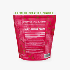 Primeval Labs clean creatine monohydrate powder scoop for precise, easy serving.