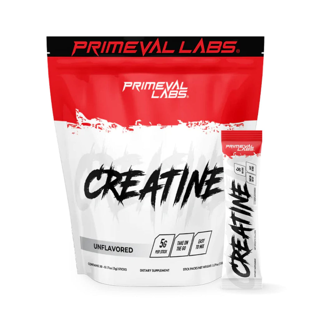 Primeval Labs Clean Creatine tub front for daily supplementation.