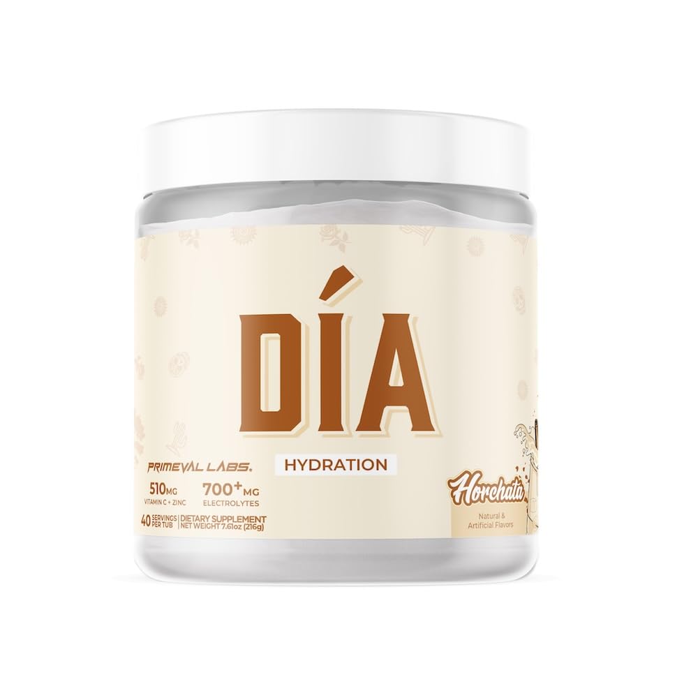 Primeval Labs DIA Hydration Horchata powder for daily, refreshing hydration.