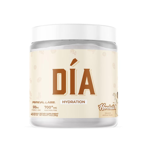 Primeval Labs DIA Hydration Horchata powder for daily, refreshing hydration.