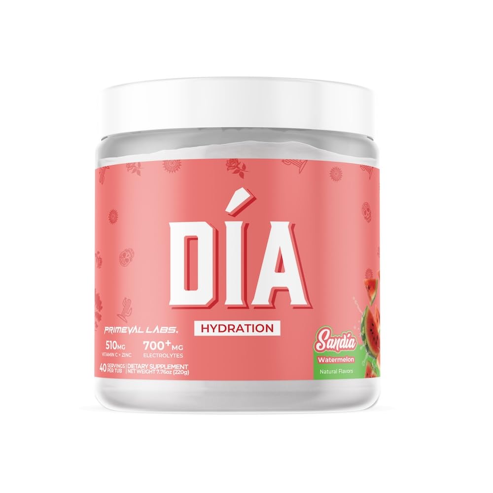 Primeval Labs DIA Hydration Sandia tub with powder for daily electrolyte balance.