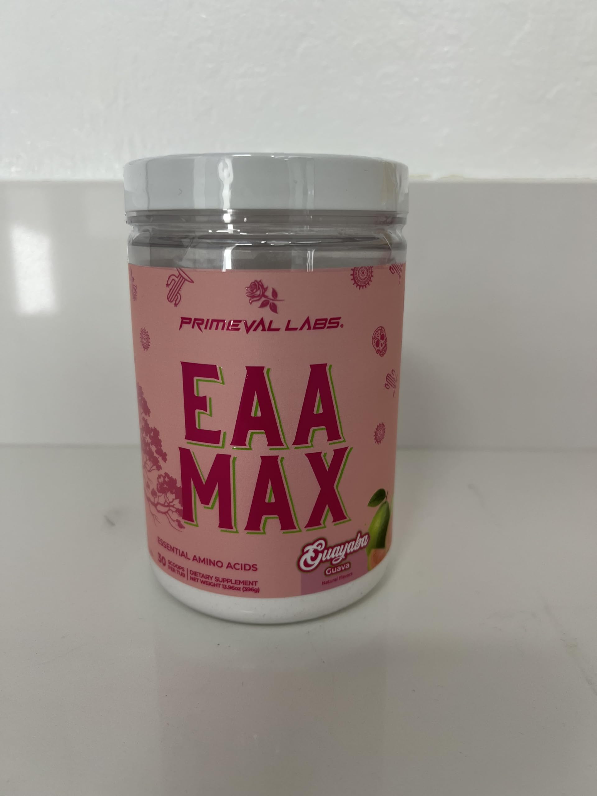 Primeval Labs EAA Max Energy intra-workout use for steady amino acid delivery.
