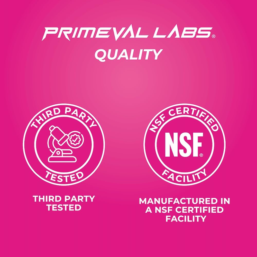 Primeval Labs PRE bottle and label closeup showcases authenticity