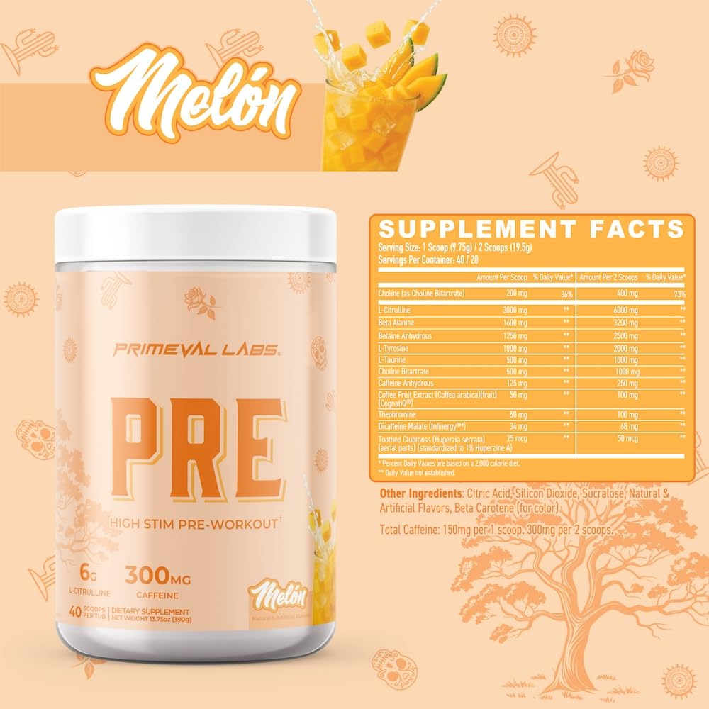 Primeval Labs PRE High-Stim powder dissolves smoothly in water for a clean mix