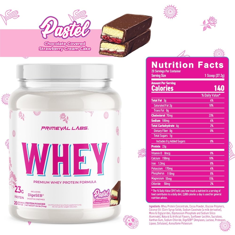 Primeval Labs Pure Whey scoop demonstrates easy mixing for quick shakes.