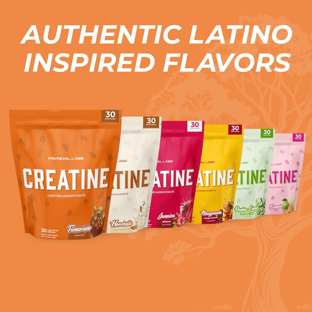 Primeval Labs Tamarindo flavored creatine mixing easily with water
