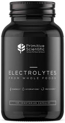 Primitive Scientific electrolyte capsules bottle for convenient on-the-go hydration with clean, whole-food minerals.