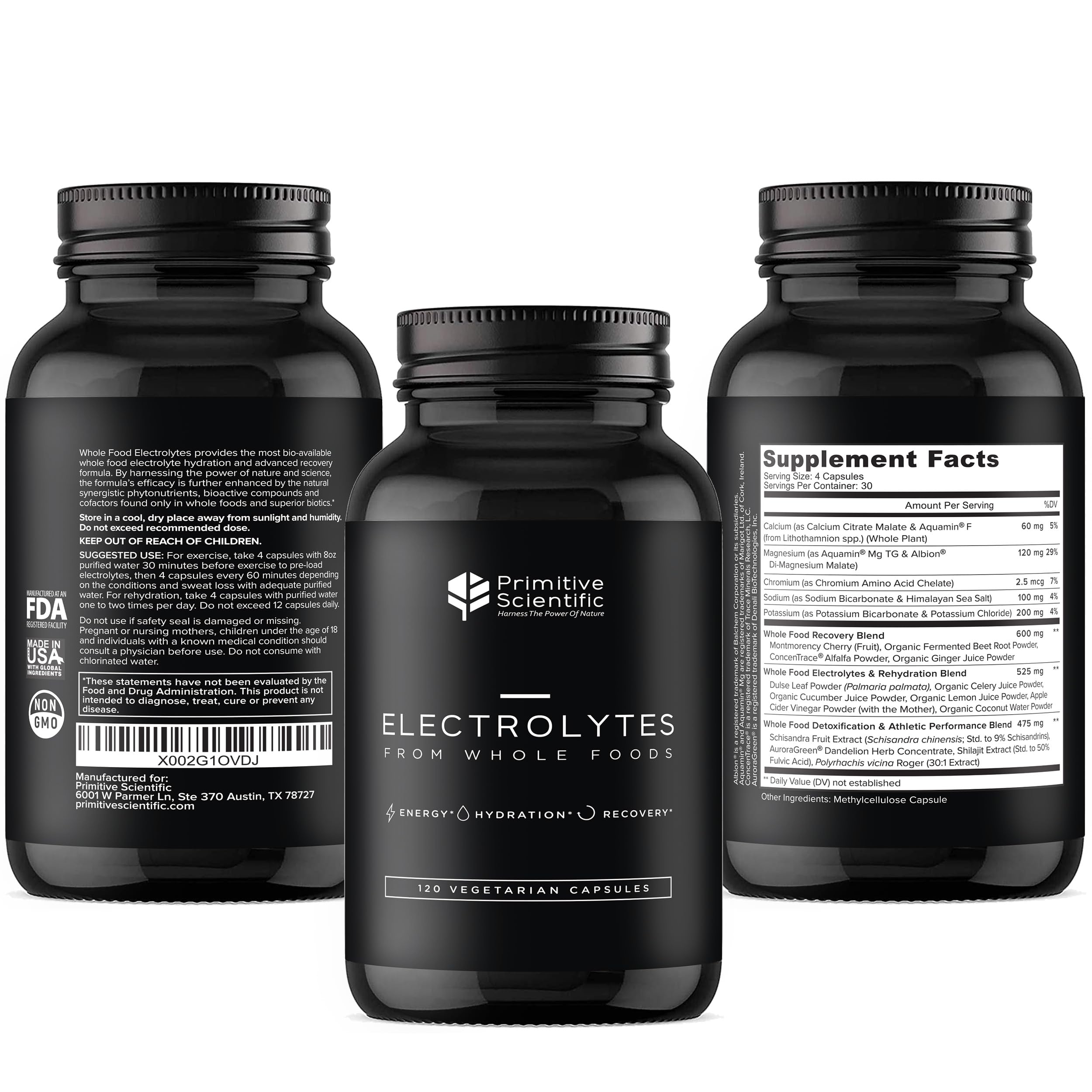 Primitive Scientific Eurofins-tested capsules ensuring safety with rigorous purity checks.