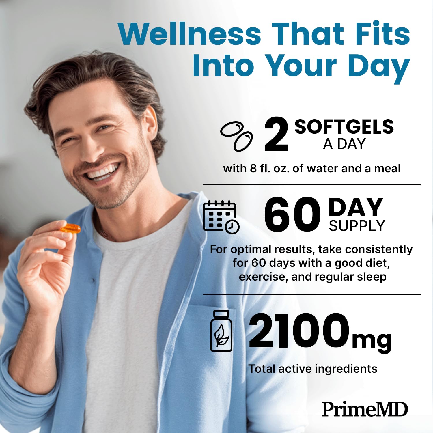PrimeMD bottle with label on a clean surface for on-the-go use.