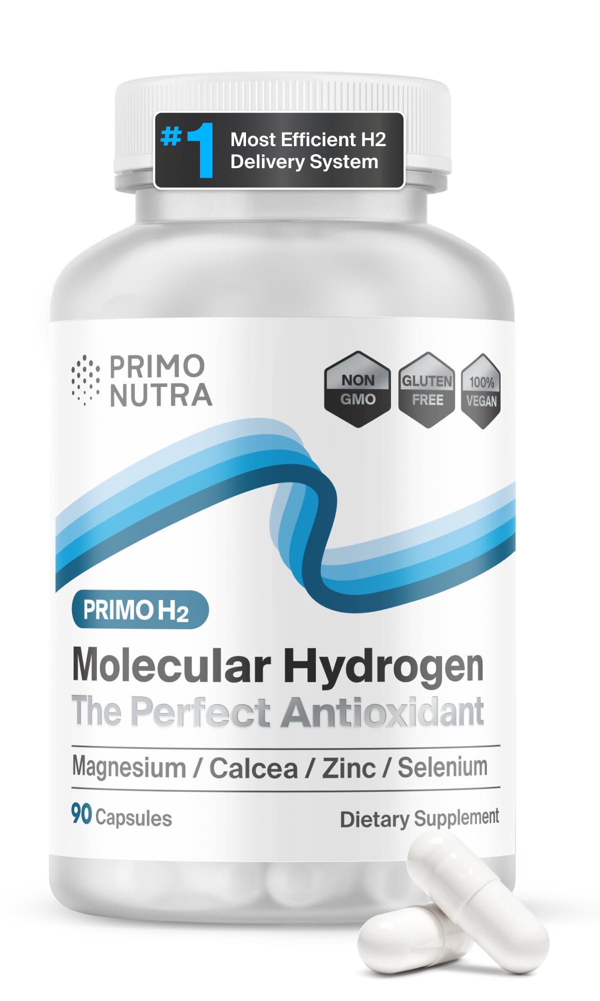 PRIMONUTRA PrimoH2 to-go bottle offers convenient daily antioxidant support.
