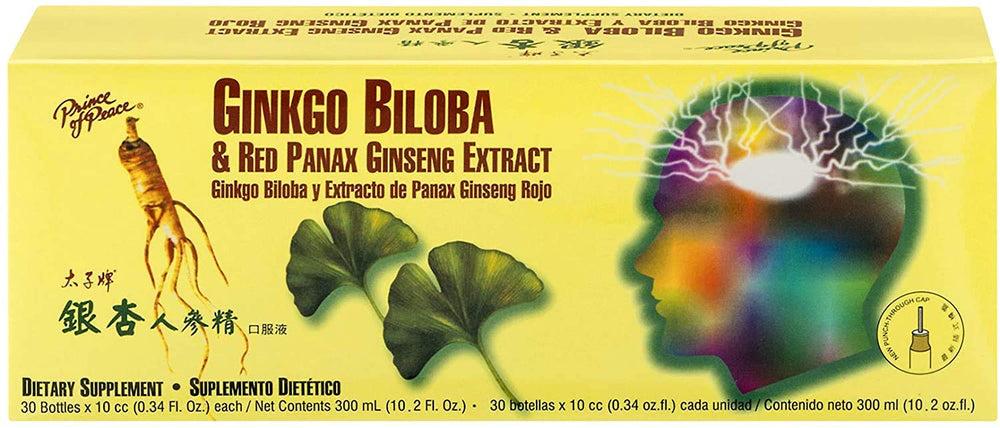 Prince Of Peace Ginkgo Biloba Red Panax Ginseng cap with seal for freshness