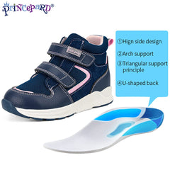 Princepard ankle-support design interior view demonstrates secure fit for growing feet