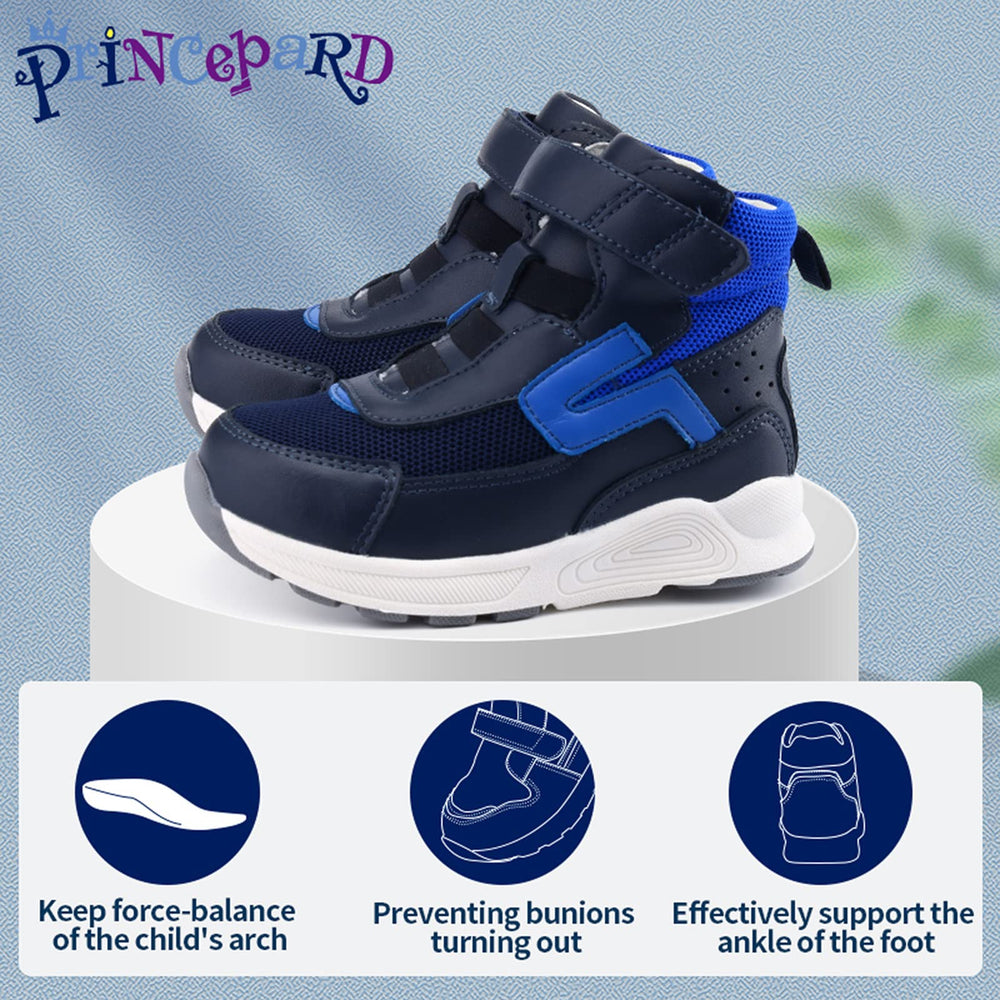 Princepard blue anti-slip soles improve grip for confident play.