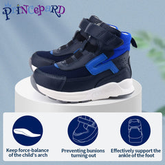 Princepard blue anti-slip soles improve grip for confident play.