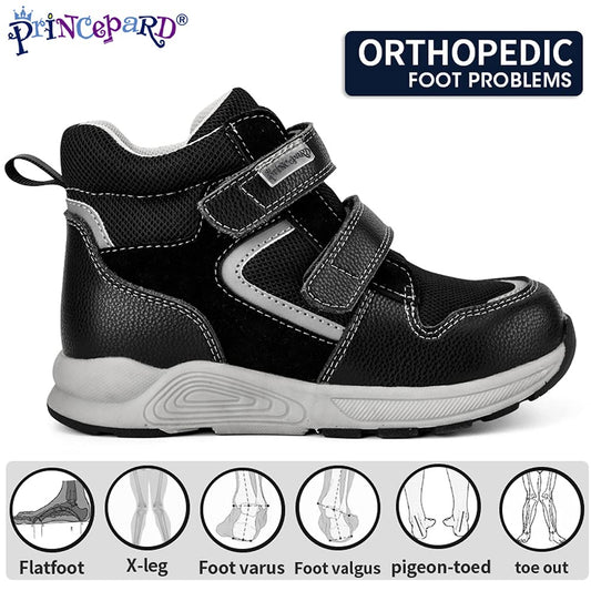 Princepard high-top corrective sneakers provide ankle stabilization for steady early steps.