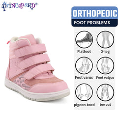Princepard Kids orthopedic shoes pink interior close-up highlighting breathable mesh and skin-friendly lining