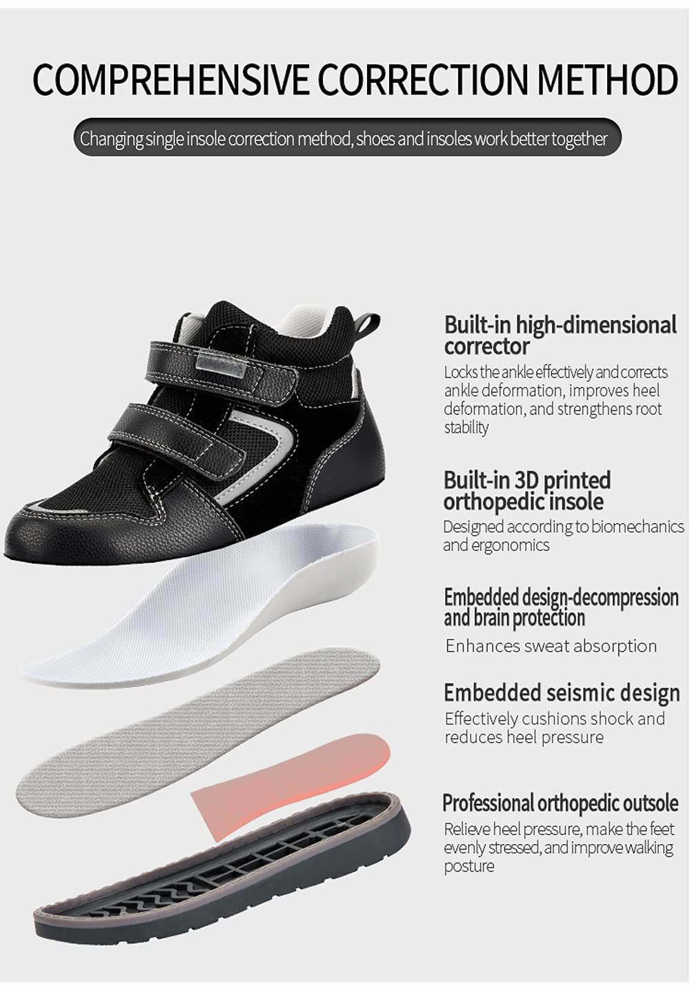 Princepard leather and breathable mesh upper ensures durable daily wear.