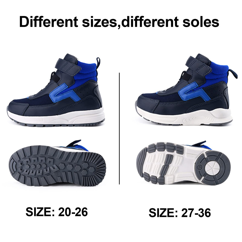 Princepard kids blue interior comfort lining keeps feet dry and cozy.