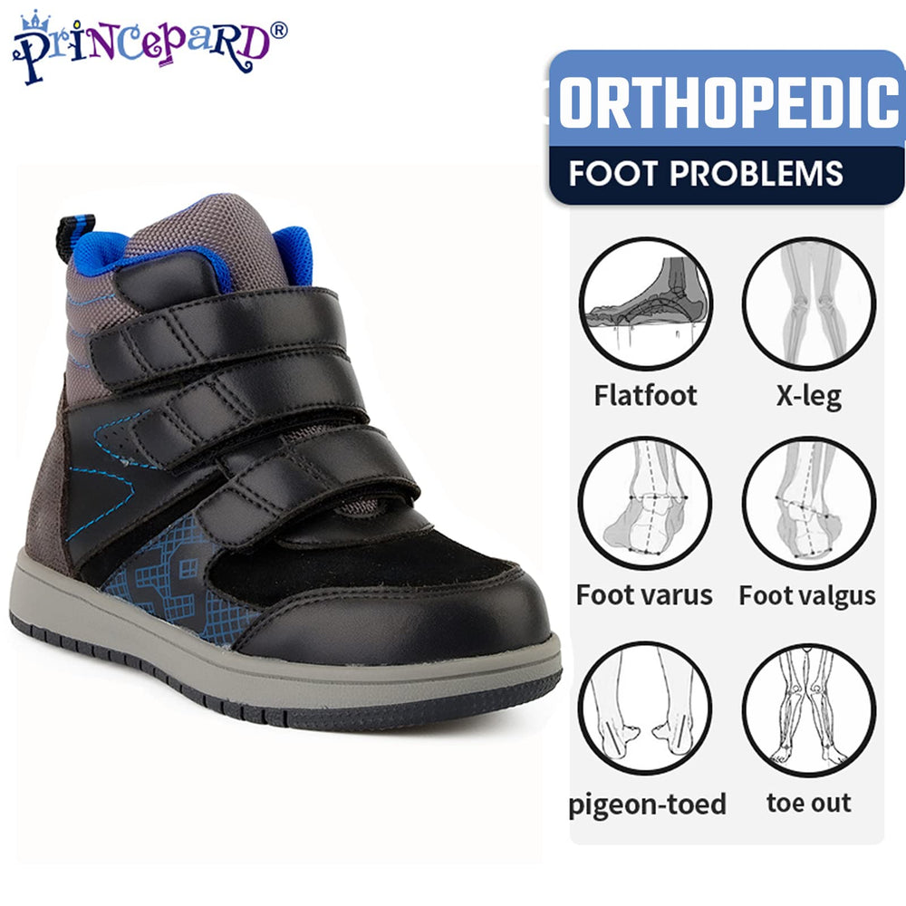 Princepard Toddlers corrective boots highlight ankle support for balanced steps.