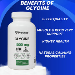 PRISTINE'S Glycine 3-pack packaging showing long supply for recovery routines.