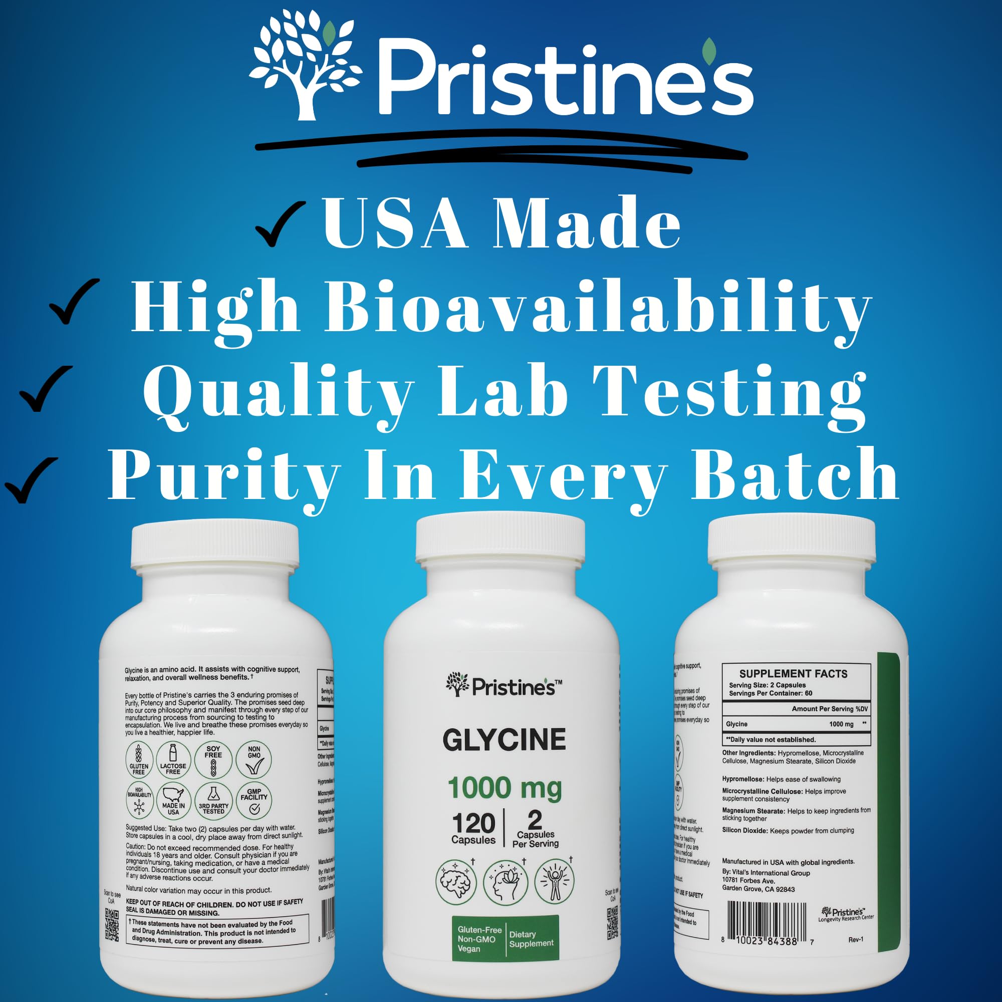 PRISTINE'S Glycine in workout setting implying muscle recovery after exercise.