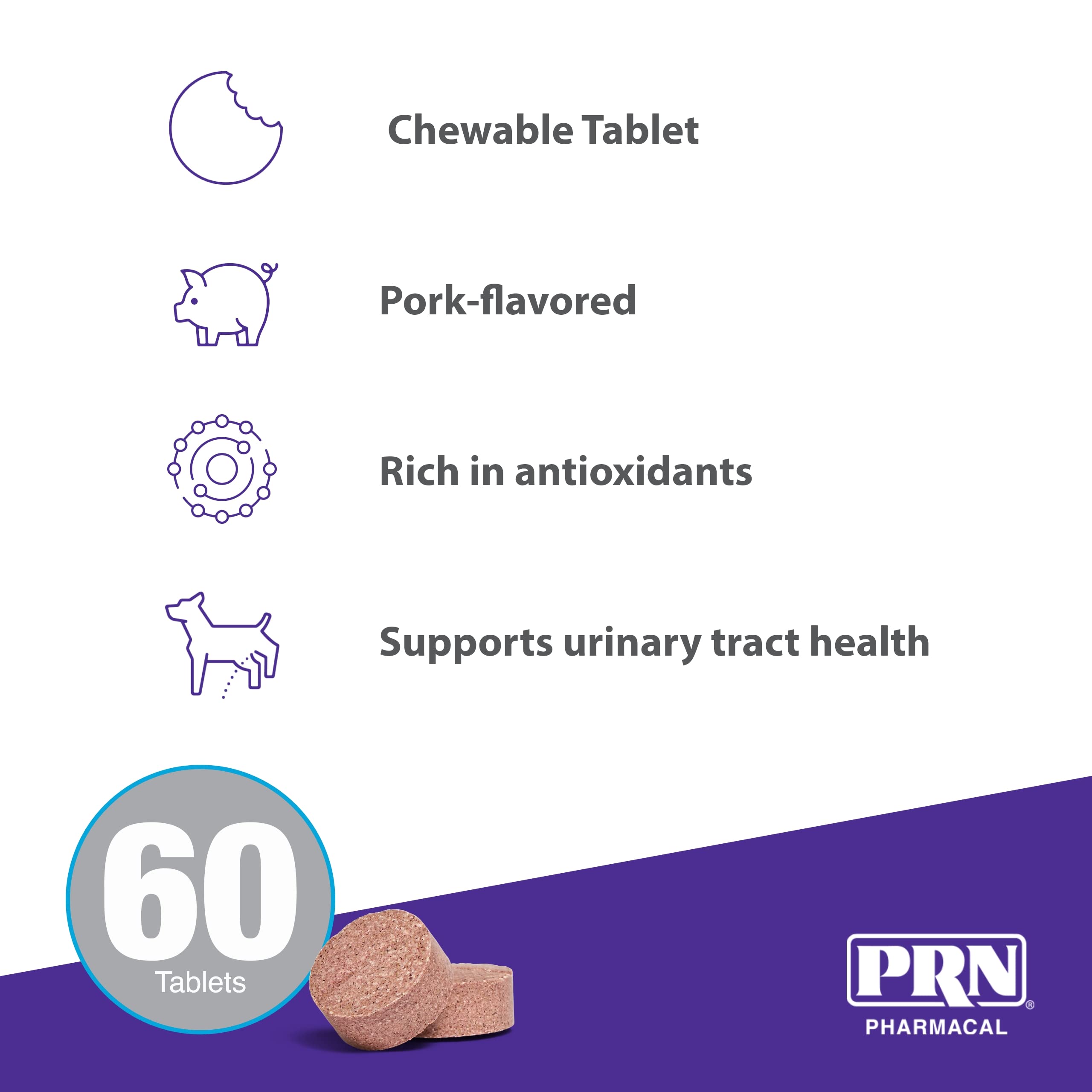 PRN CranMate chew tablet being offered to a dog as a tasty treat.