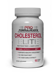Pro Formulations MD Cholesterol Elite bottle close-up showing veggie capsules for heart-support potential