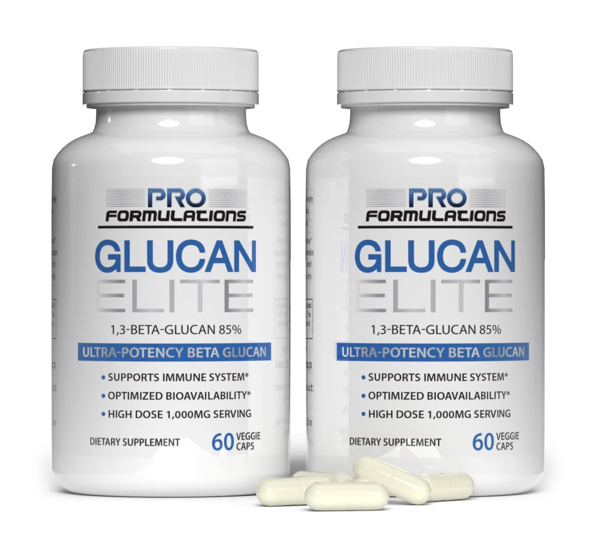 Pro Formulations MD Glucan Elite bottle front with 60 capsules for immune balance