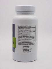 Pro Herb Turkey Rhubarb capsules closeup showing natural herbs for regularity.