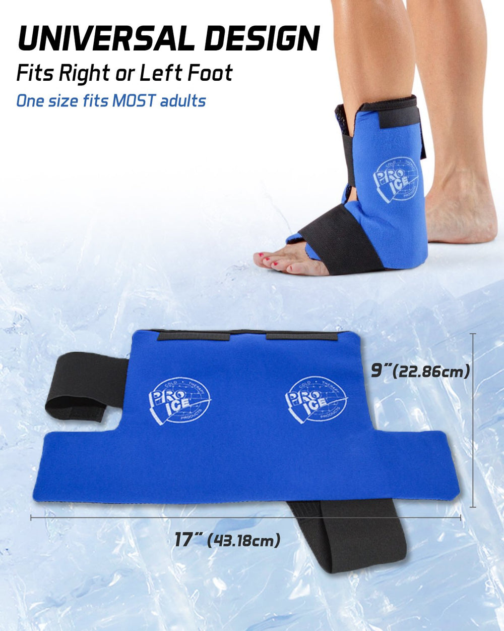 Pro Ice compression straps enable mobility during cold therapy at home.