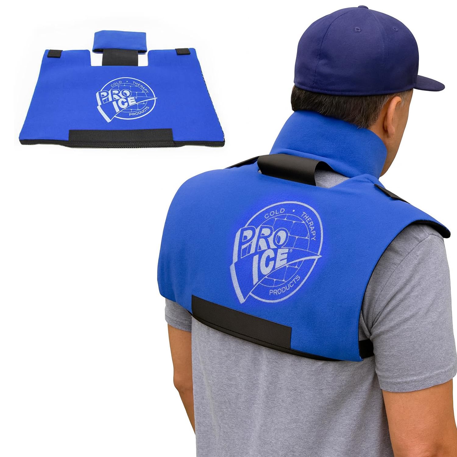 PRO ICE Scapula/Cervical Wrap packaging showing ready-to-use relief aid