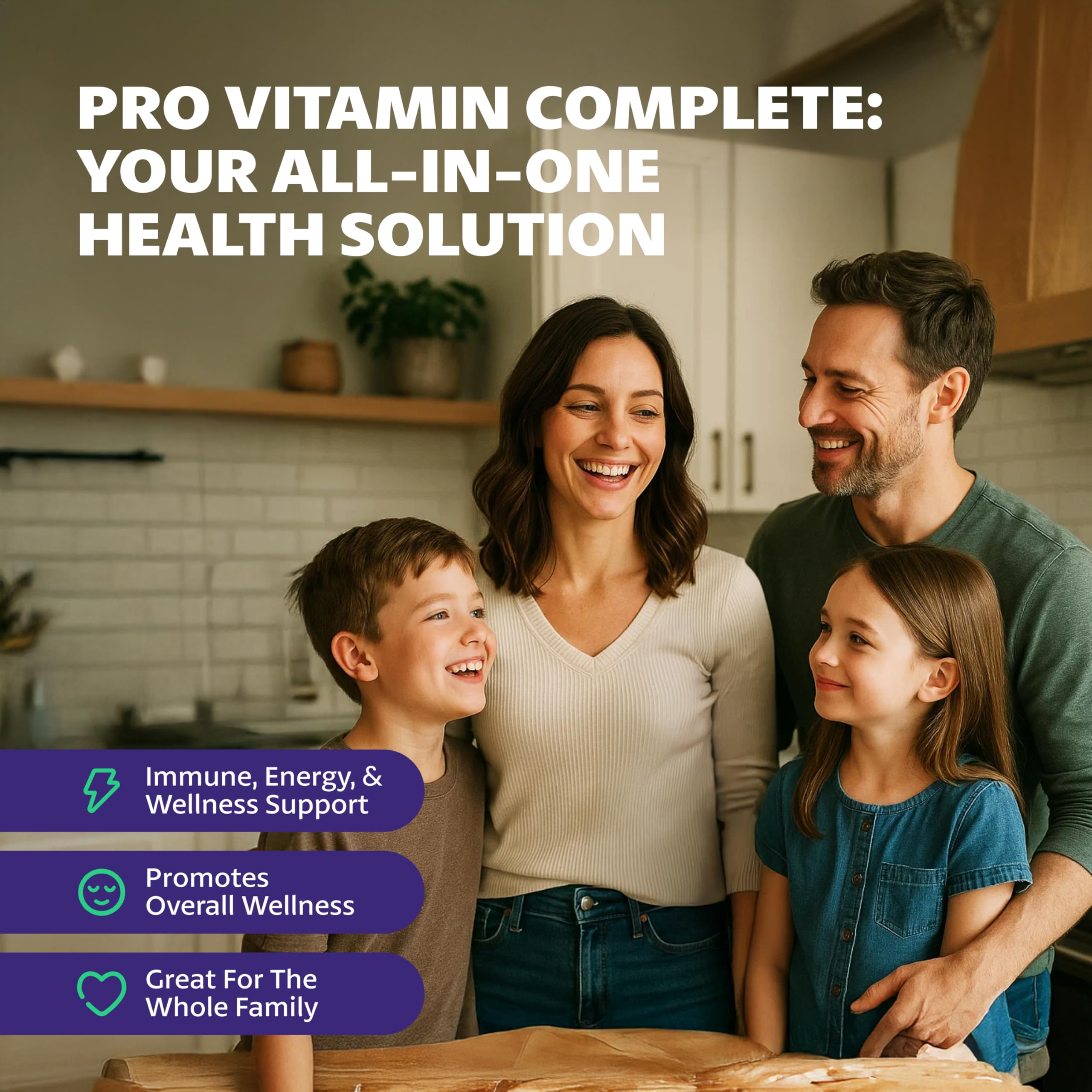 Pro Vitamin Complete bottle pour captures convenient single-daily serving for busy mornings.