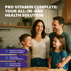 Pro Vitamin Complete bottle pour captures convenient single-daily serving for busy mornings.