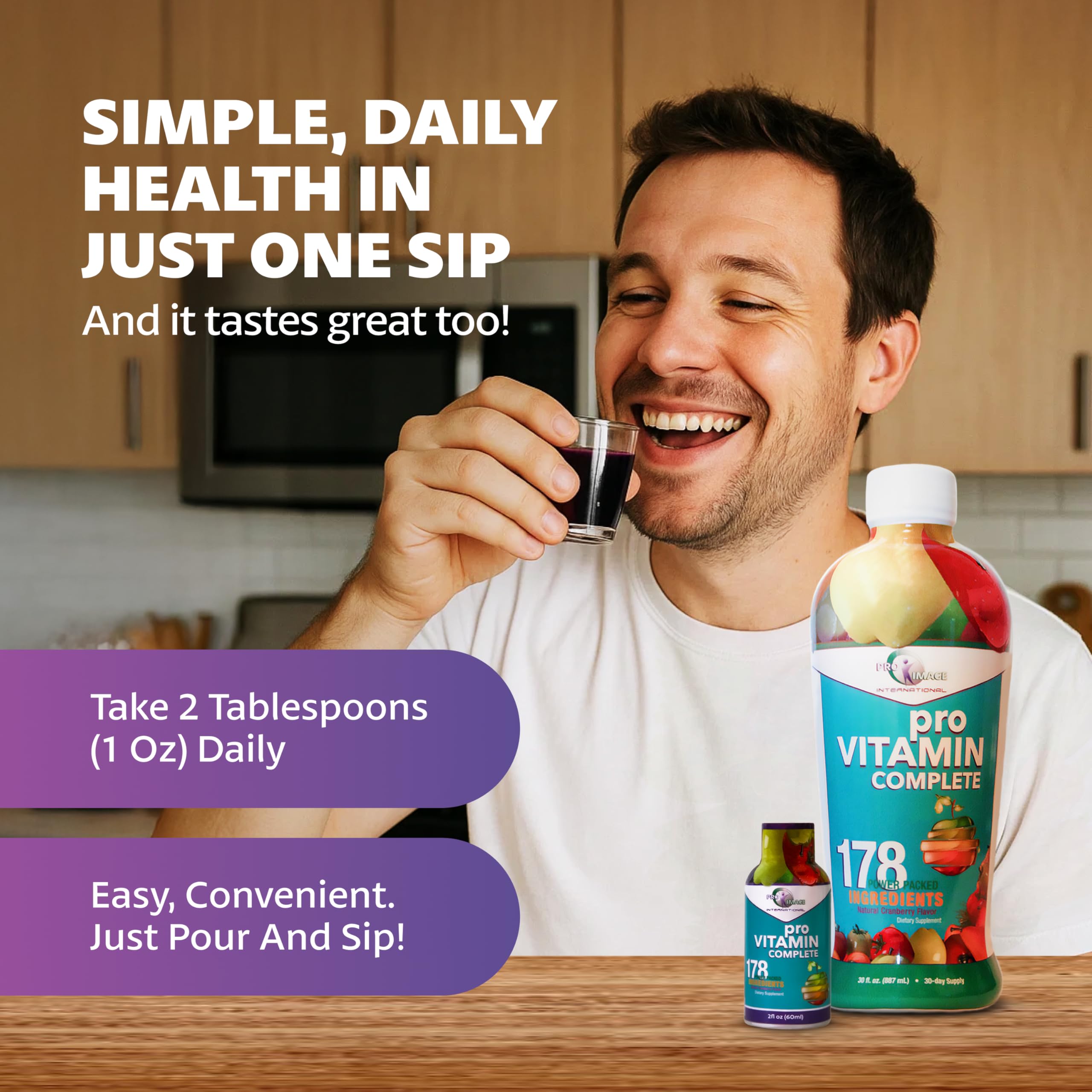 Pro Image International Pro Vitamin Complete herbal complex highlights botanical nutrients.