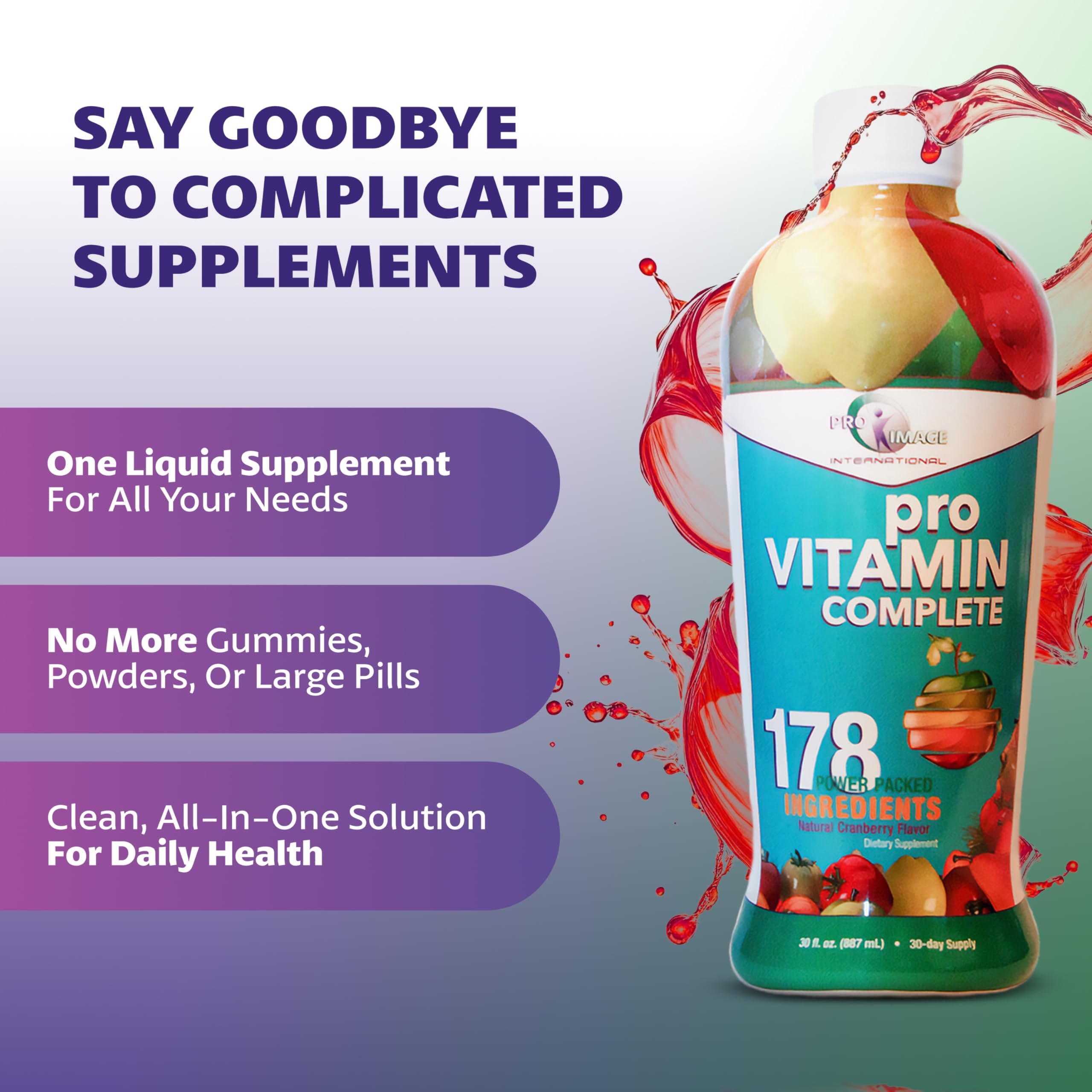 Pro Image International Pro Vitamin Complete ingredients panel showcases extensive formulation.