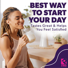 Pouring chocolate delight shake into a glass shows smooth texture and low-carb benefits
