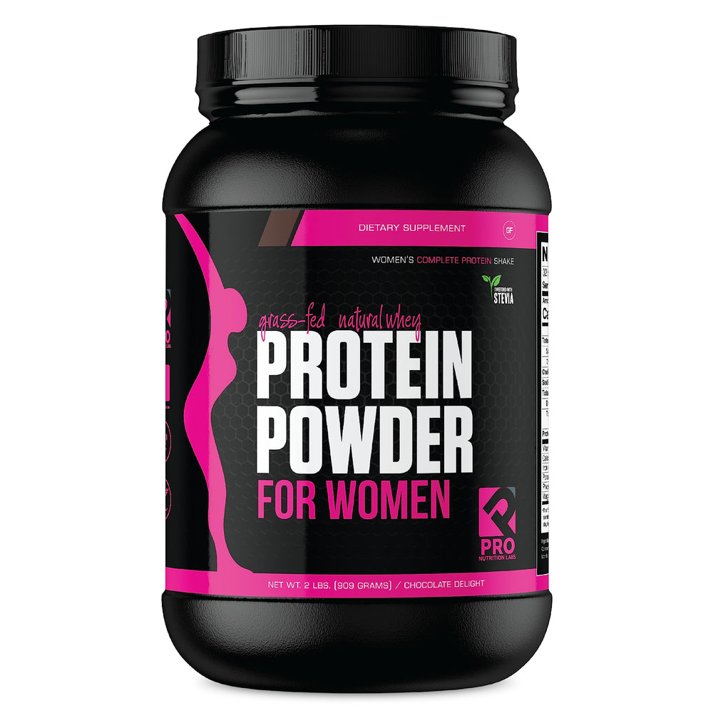 PRO NUTRITION LABS whey protein for women chocolate delight powder with scoop for post-workout fueling