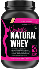 PRO NUTRITION LABS whey for women vanilla canister offers high-quality protein for workouts.