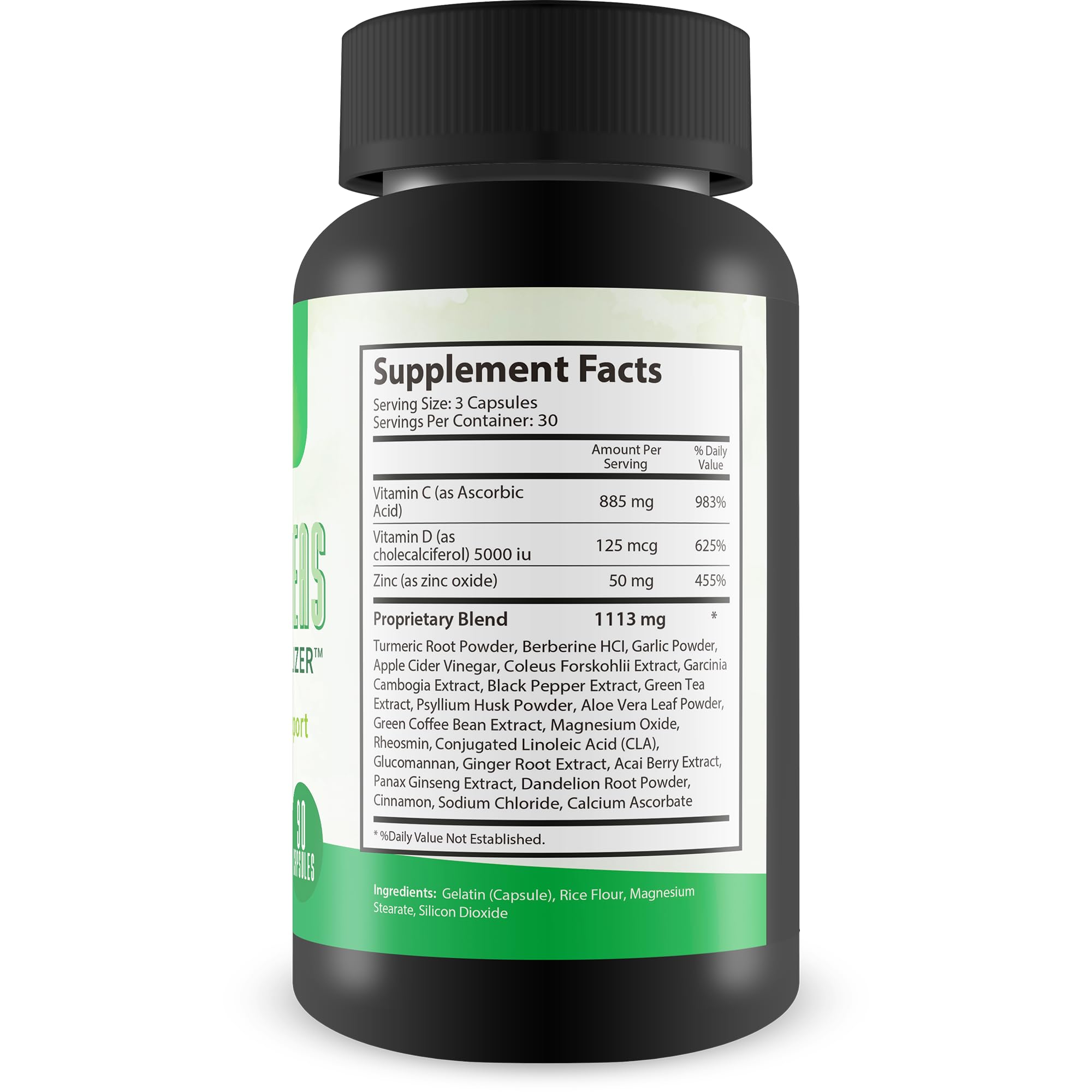 Pro Pancreas Cleanse bottle label highlights ingredients and benefits.