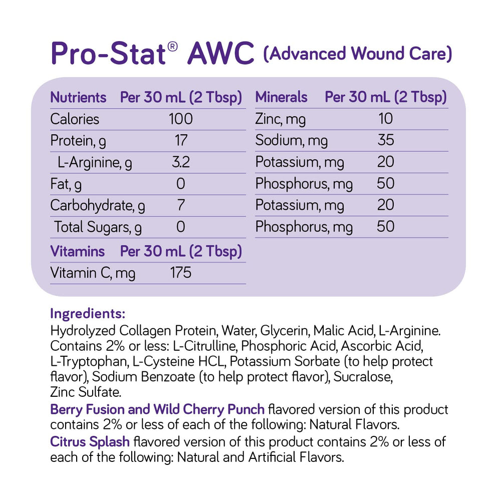 Pro-Stat AWC Citrus Splash bottle supports daily energy with 100 calories per ounce