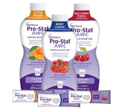 Pro-Stat AWC Wild Cherry Punch bottle adds flavor variety while supporting protein intake