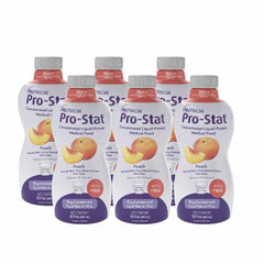 Pro-Stat peach bottle for on-the-go protein support