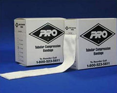 PRO tubular knit compression bandage in white, 6-inch width, secure padding and gear