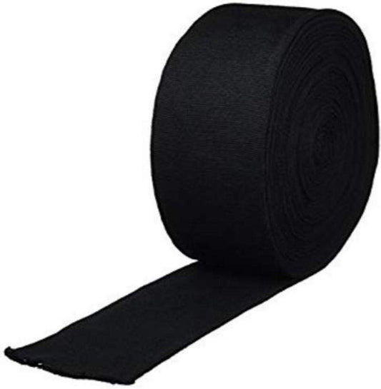 PRO tubular knit compression bandage—black 11 yd roll—to secure padding and stay cool.