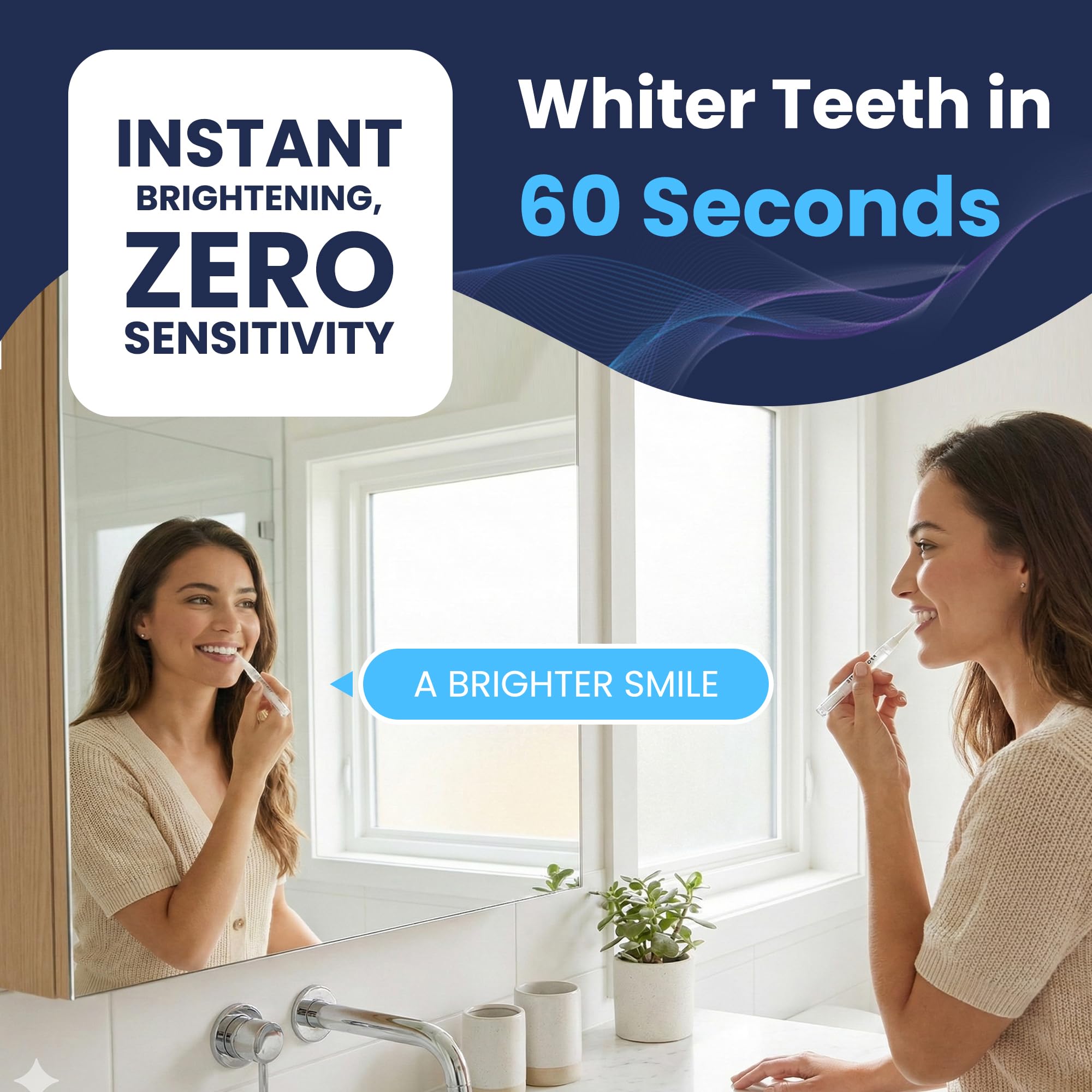 Pro White Teeth Kits Peroxide-Free Formula gentle whitening for sensitive teeth.